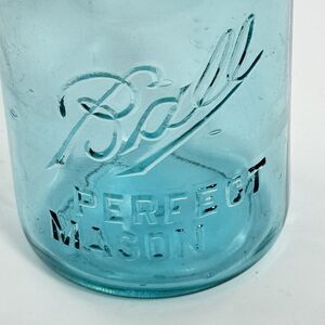Antique Blue Ball Perfect Mason Canning Jar Vintage Glass Collectible